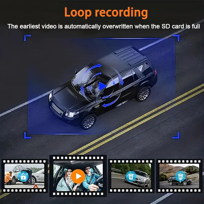 OTNG Dual Dash Cam Front & Rear 1080P/720P HD Car Dash Camera