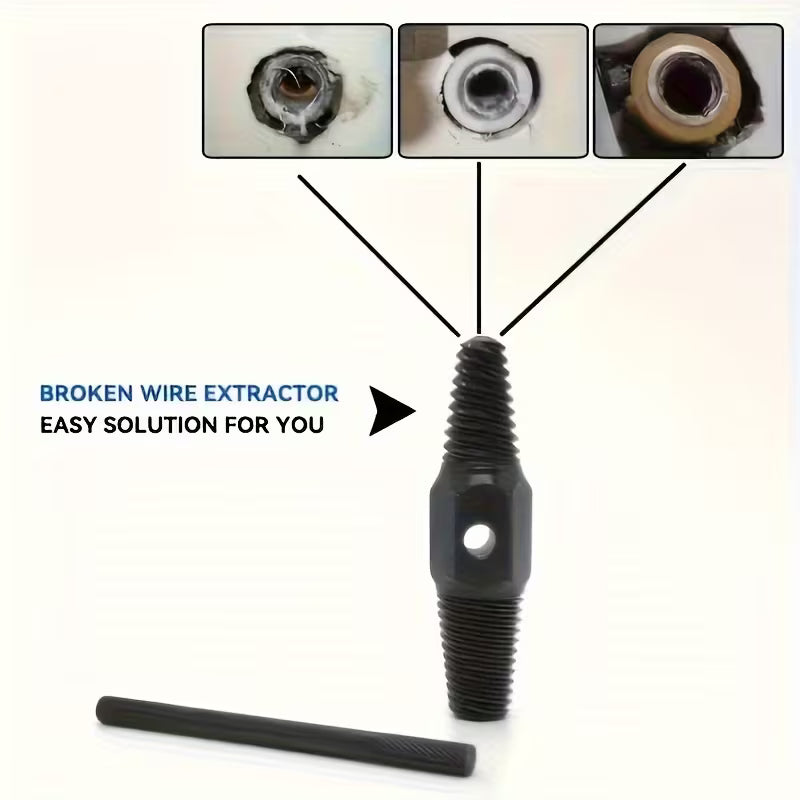 2pcs Dual-Purpose Pipe Screw Extractor Tool