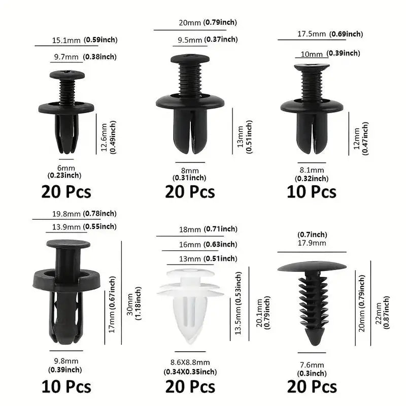 100pcs Universal Car Fastener Clips