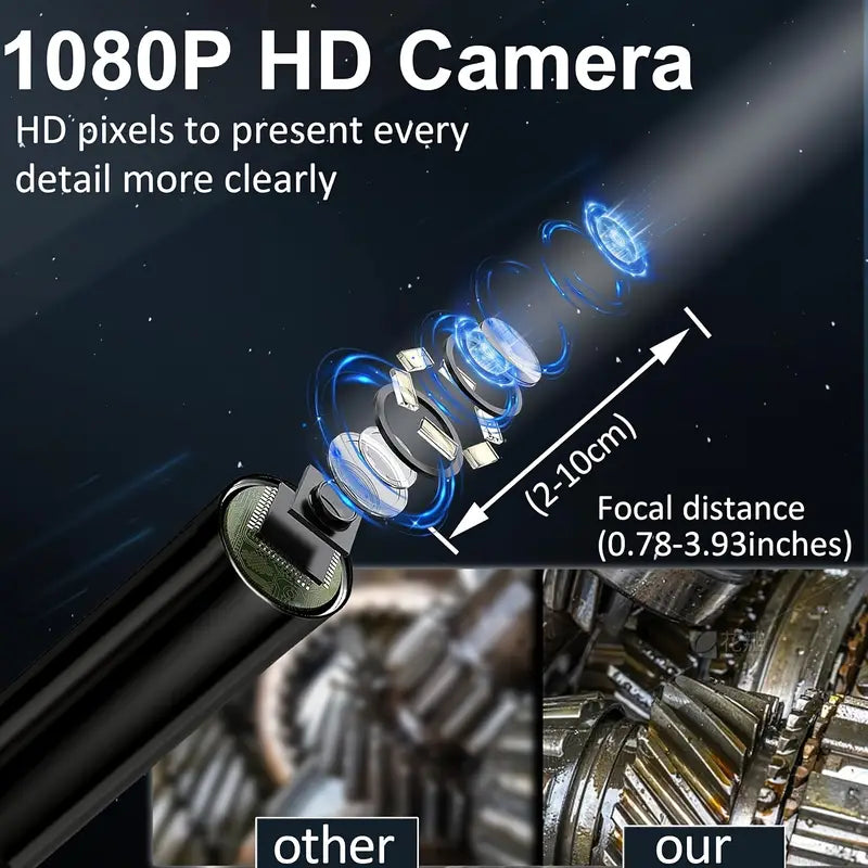 BINAZON 1080P HD Borescope Camera with Light