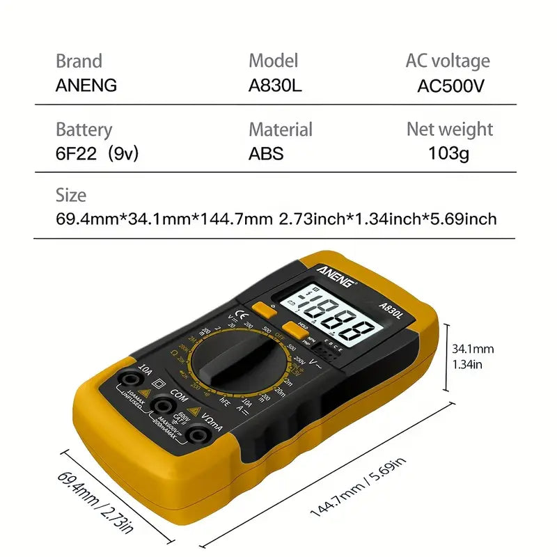 Aneng A830L Multifunction Multimeter
