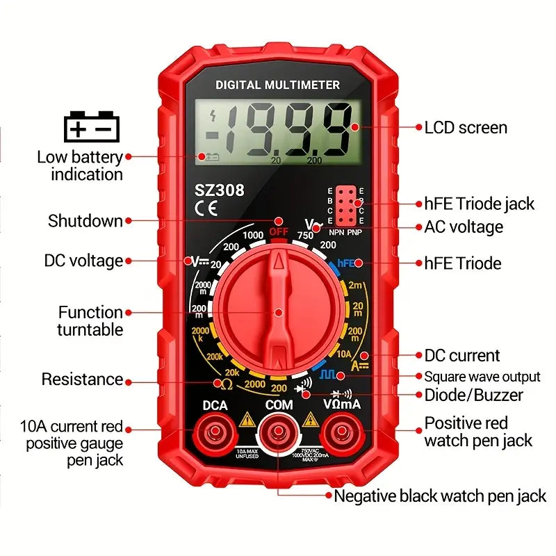 Mili high-precision digital display multimeter,