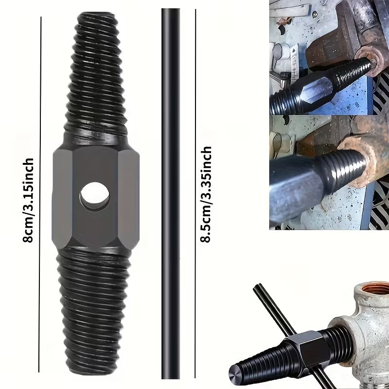 2pcs Dual-Purpose Pipe Screw Extractor Tool
