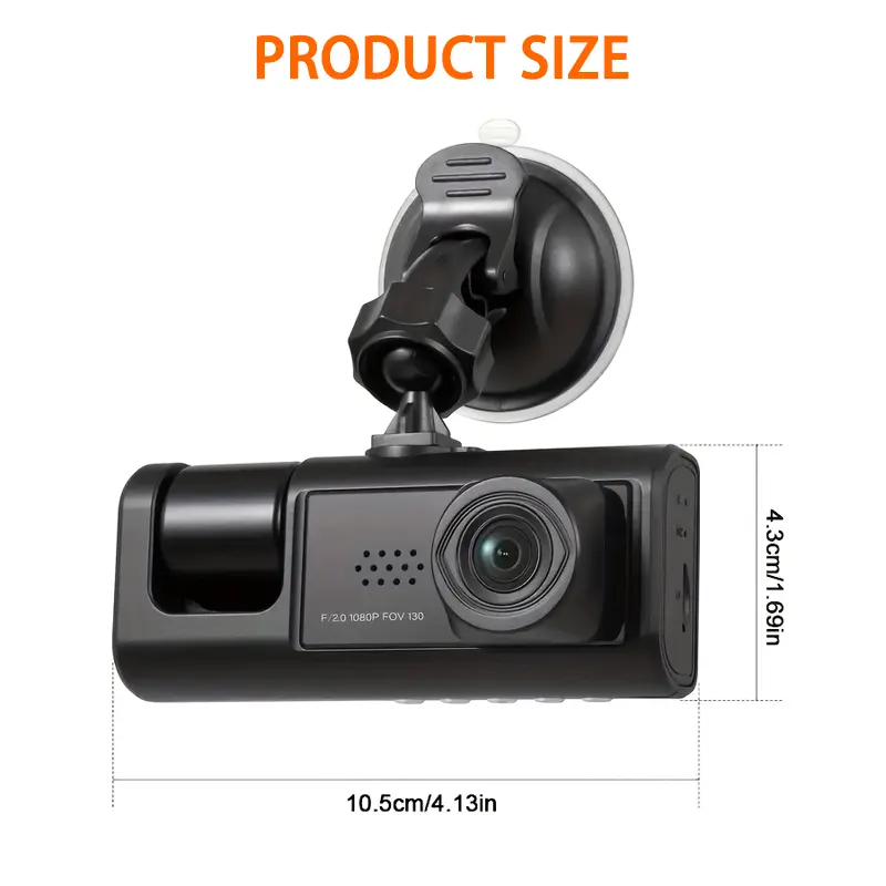 OTNG Dual Dash Cam Front & Rear 1080P/720P HD Car Dash Camera