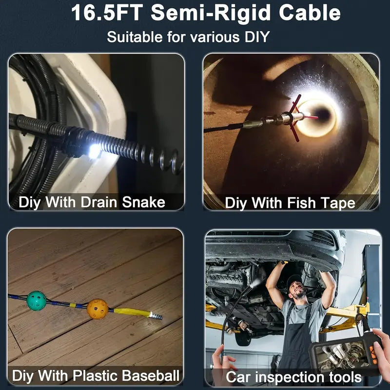 BINAZON 1080P HD Borescope Camera with Light