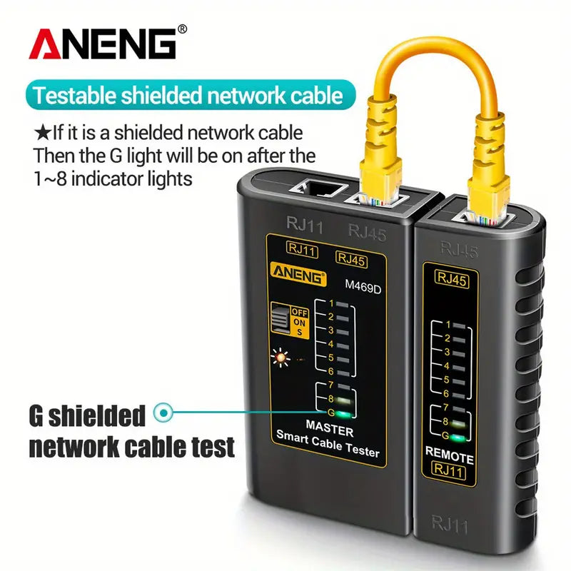 ANENG M469D RJ45 Cable Tester Network Line And Telephone Line