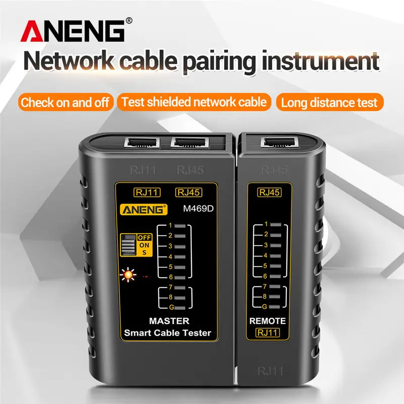 ANENG M469D RJ45 Cable Tester Network Line And Telephone Line