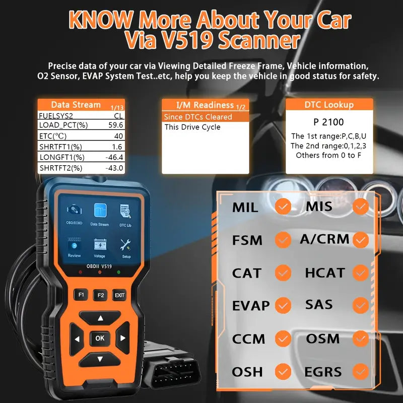 V519 Car OBD2 Scanner