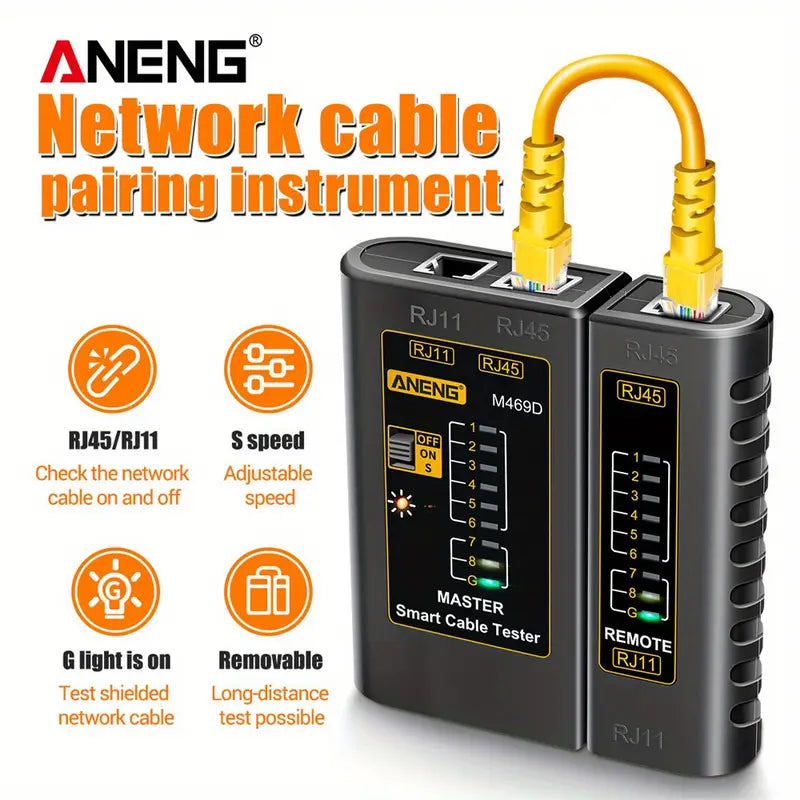 ANENG M469D RJ45 Cable Tester Network Line And Telephone Line