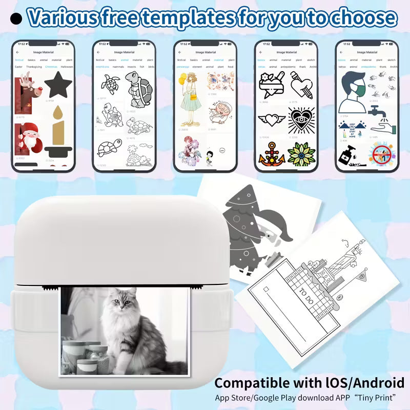 Portable Wireless Mini Printer with App