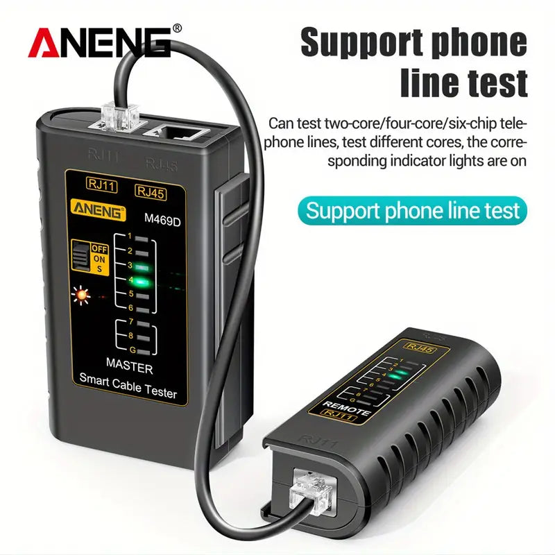 ANENG M469D RJ45 Cable Tester Network Line And Telephone Line