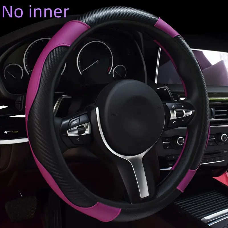 Elastic PU Leather Steering Wheel Cover,