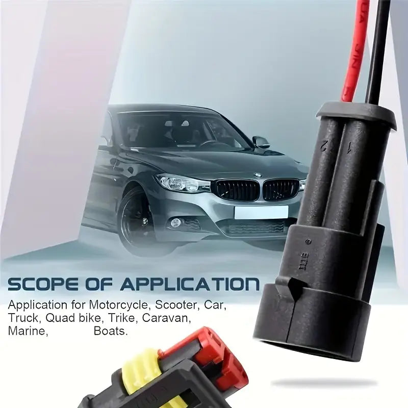 10pcs/ 5pairs 2 Pin Way Electrical Connector,