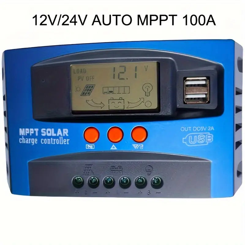 Sone MPPT Solar Charge Controller, 12V/24V 100A