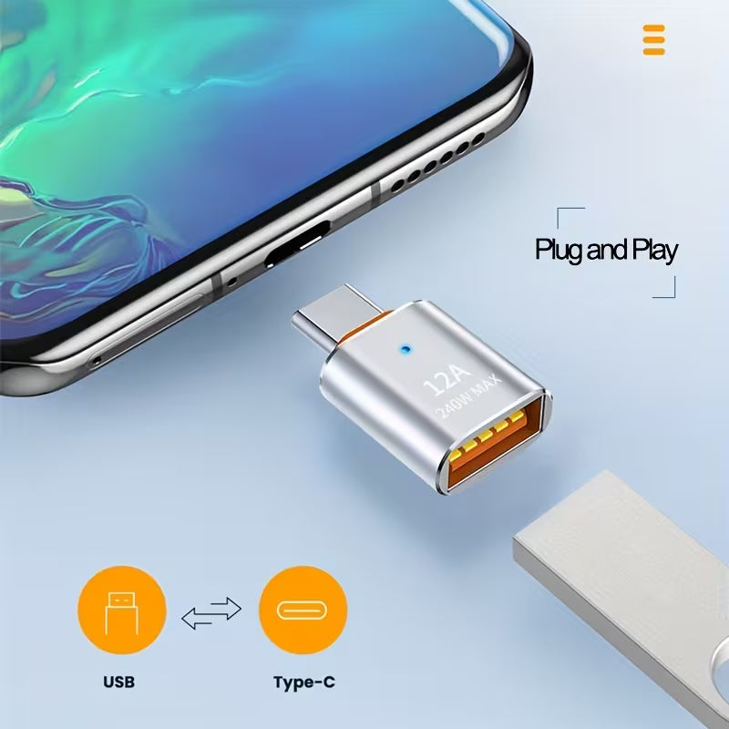 6pcs (3pcs A TO C+3pcs C TO A) USB C OTG Adapters HUB, Type C/USB