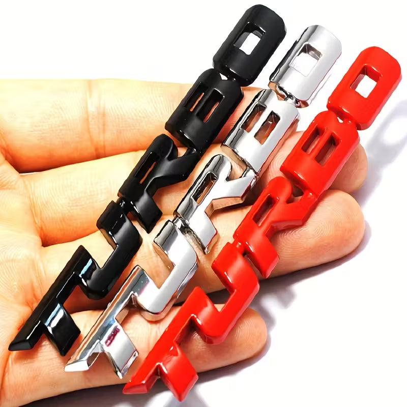 TURBO Metal Car Sticker Badge