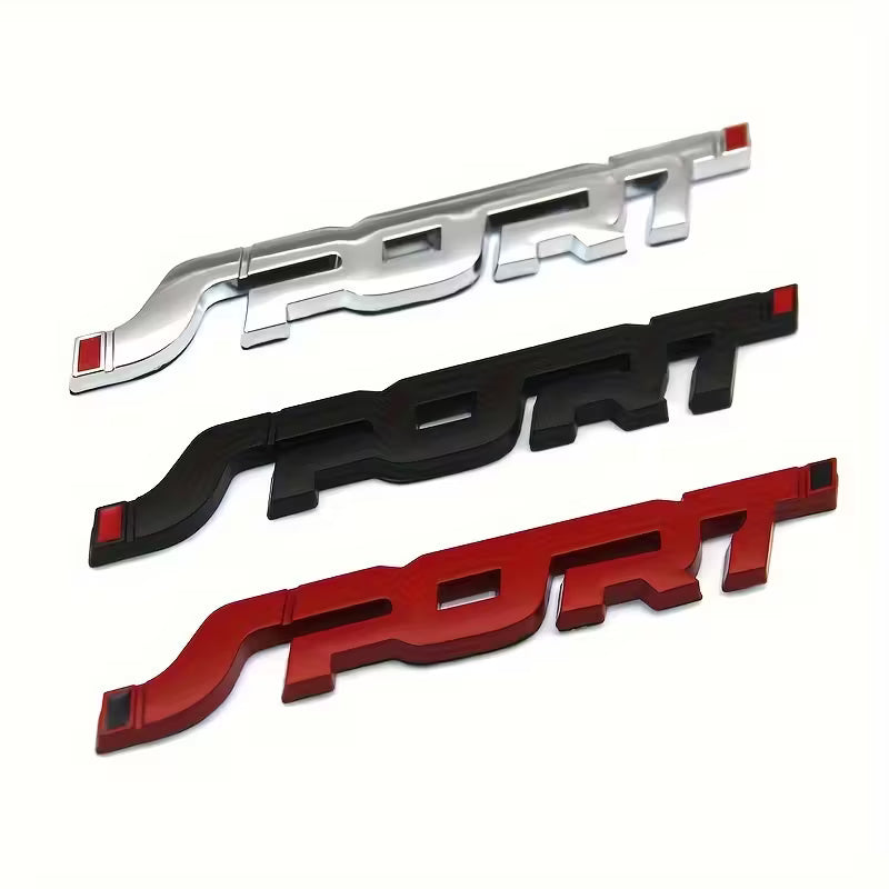 SPORT Symbol Decal Vehicle Metallic 3D Logo Decals