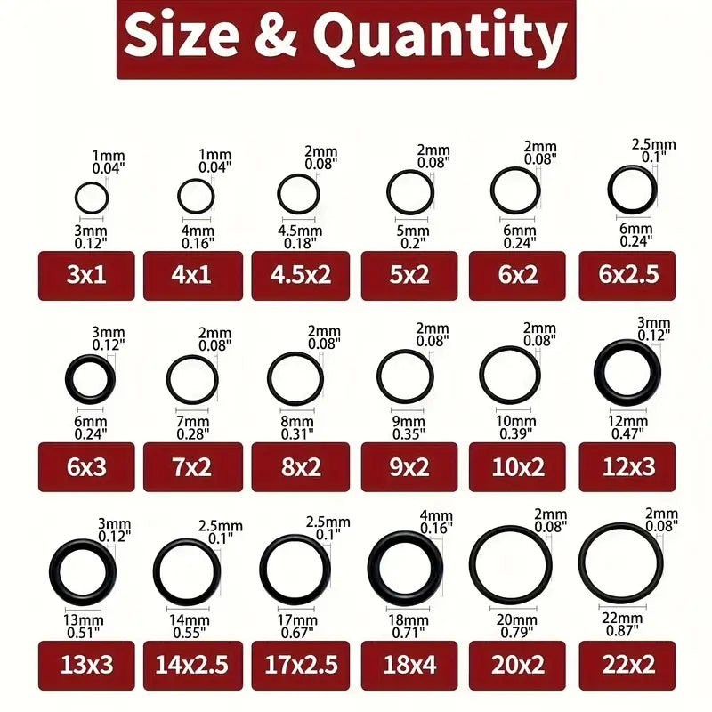 225pcs O-Ring Set